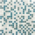 Glass mosaic for bathroom wall