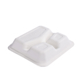 Bagasse Clamshell Hamburger Box Bagasse Food Container مربع مستطيل