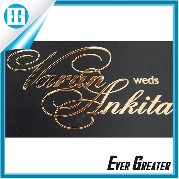 Hot Sale Art Decals Adhesive Golden Waterproof Metal Logo Sticker