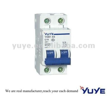 2Pole mcb Circuit Breaker;Miniature Circuit Breaker mcb