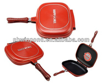 die-cast aluminum double fry pan