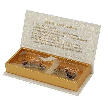 Custom Printed Magnetic Gold Eyelash Packaging Box