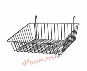 Gridwall wire basket for display