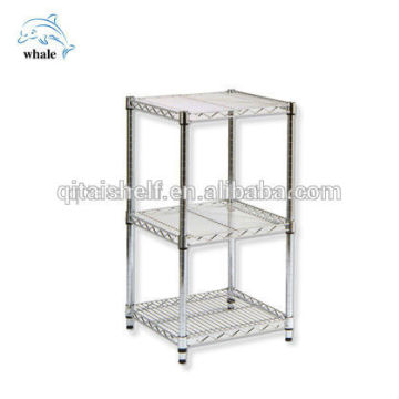 Bathroom chrome white wire shelving