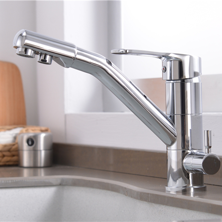 YL-503 3 way kitchen sink faucet 2 holes drinking water tap water purifier faucet from china