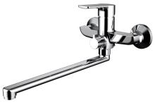 Wall Mounted Bath Mixer with Flat Swivel Spout