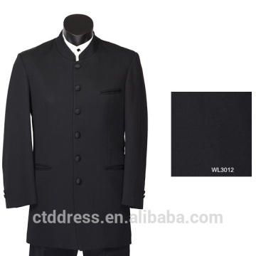 Black Khan Suit with Chinese Collar