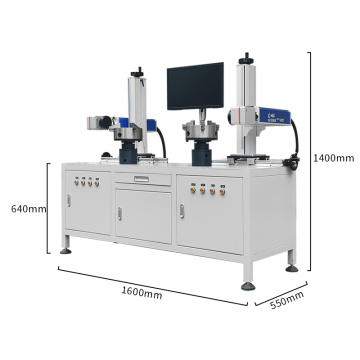 Dual Flanges Vavles MOPA Fiber Lasers Marking Machine