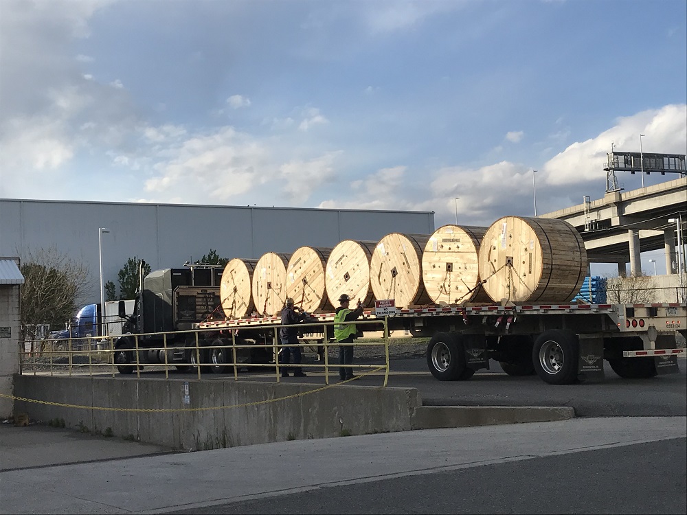 cable reel shipment