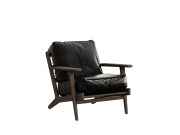 Midcentury Armchair Light Walnut Leisure Chair