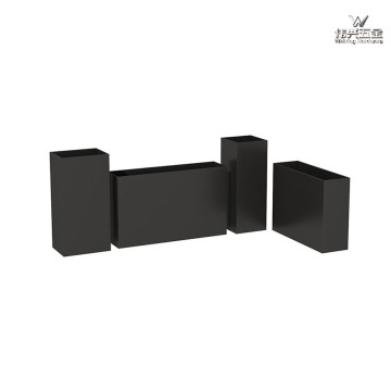 Outdoor wrought iron flower box combination