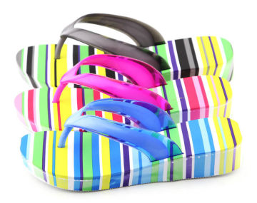 Fashion women's wedge heel flip flops with EVA material