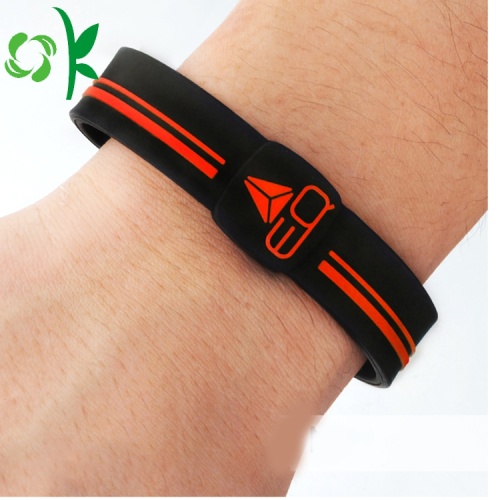 Sport-Gewohnheits-Gesundheits-Energie-Silikon-negatives Ionenarmband