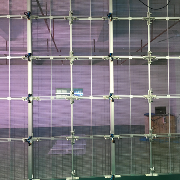 Dinding kaca LED transparan