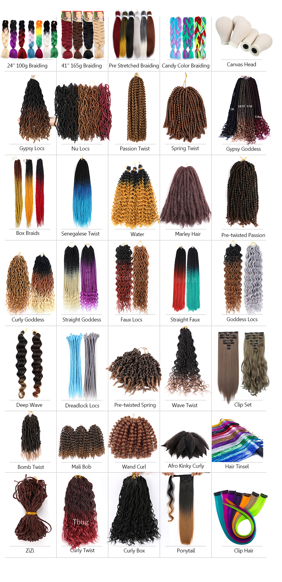 Wholesale Water Wave Braiding Hair Extensions Curly Water Deep Twist Crochet Braids Hair Mixed Color 14 Inch Synthetic Fiber