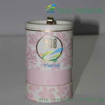 Professional cosmetic powder puff container with OME logo