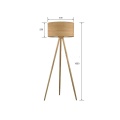 LEDER Tall Wooden Floor Lamp