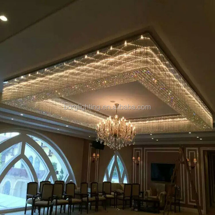 New Stylish Double Layer chandelier crystal beads chandelier led lights chandeliers pendent