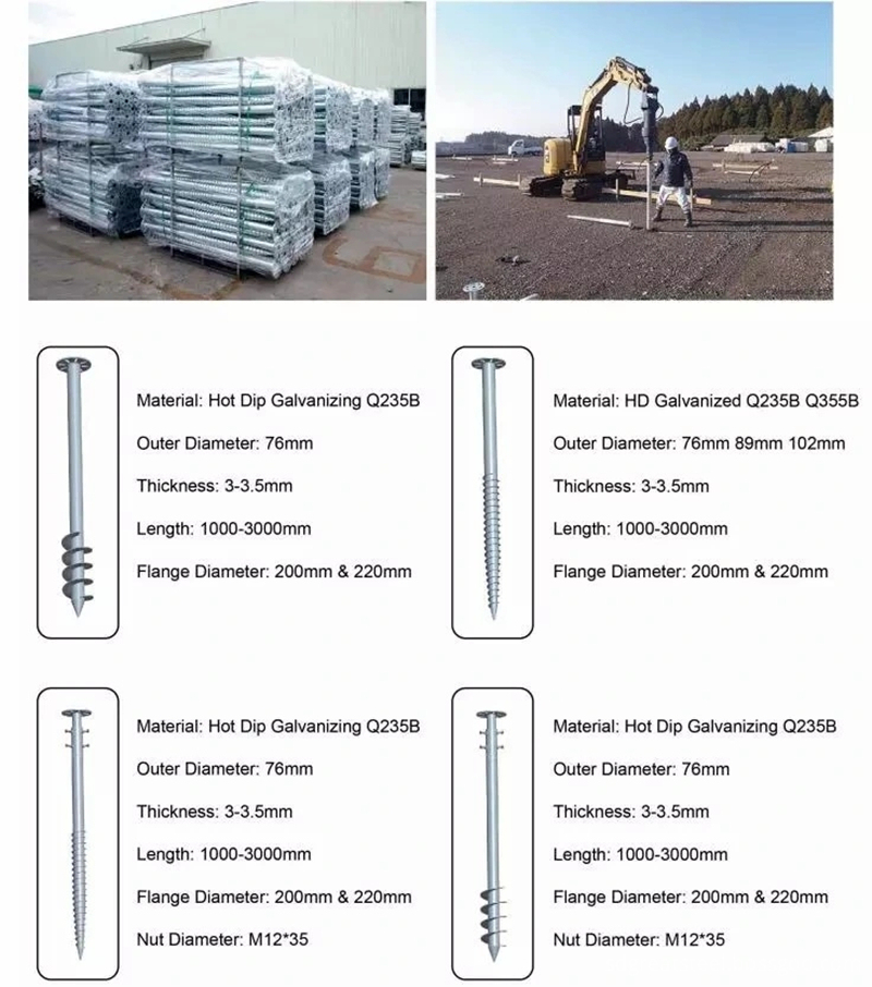 Screw Pile Helical Pile size