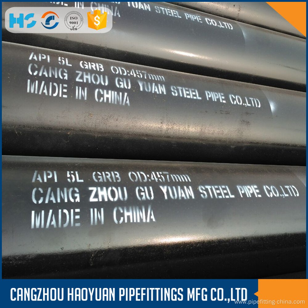 A106GRB Round Black Carbon Welded Steel Pipe