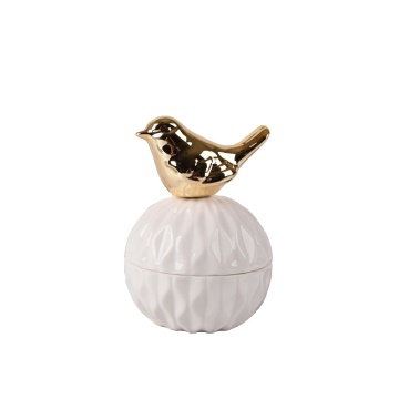 Golden Animals Ceramic Jewelry Box for Wedding Party Favors and Decor