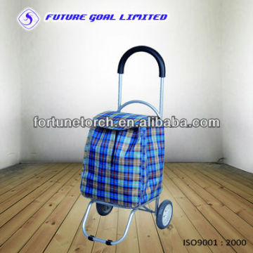 Two wheel folding shopping trolley with bag