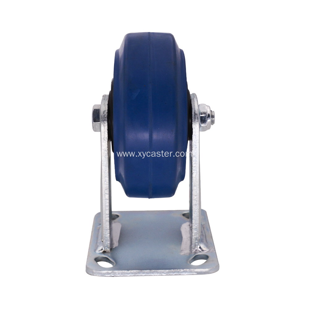 Heavy duty Rigid Caster 5Inch Rubber wheel caster