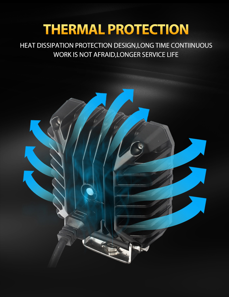 Desain baru 4.3 "35 W CHIP OSRAM DT Plug Over-Heated Protected LED Cahaya Kerja Pertanian