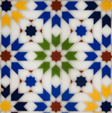 Custom made Waterjet marble Zellige Moorish Tiles