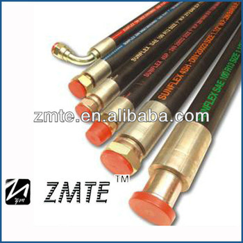 high pressure flexible hydraulic rubber hose and connector R12