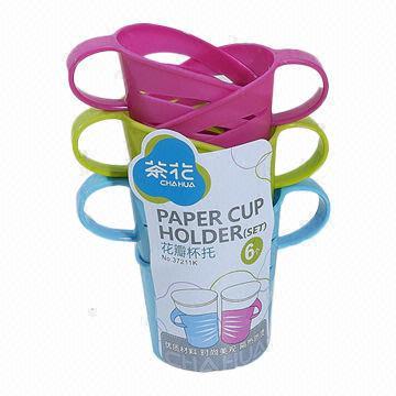 Plastic paper cup holder, set