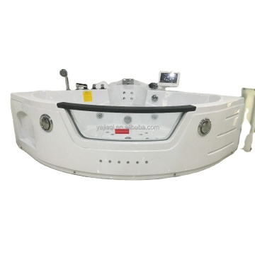 Computer-Controlled LED Light Whirlpool Massage Bathtub with TV and Air Bubbles