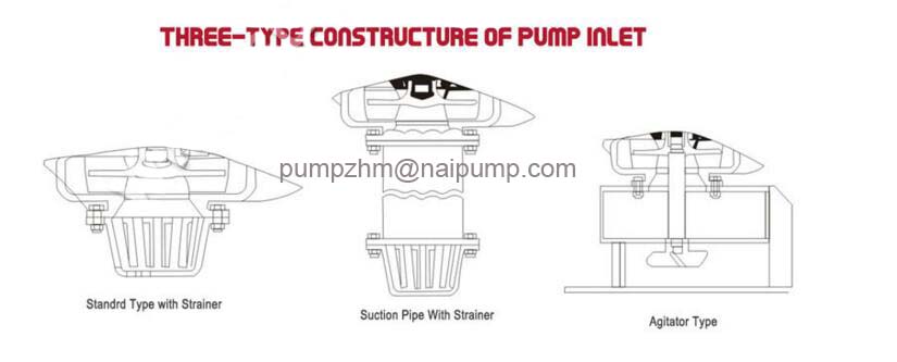 three type pump inlet construction