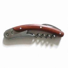 Wooden handle corkscrew