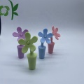 Tapón de botella de silicona con diseño de flores