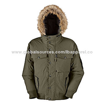 OEM/ODM Padded Jacket with Fake Fur, Four Front Pockets