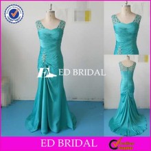 JA003 OEM China Pleated Chiffon Ladies Long Evening Party Wear Gown 2015