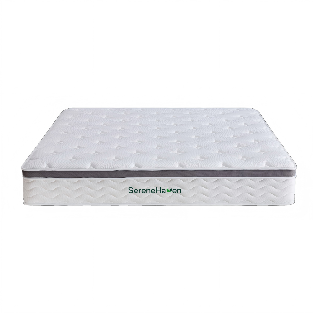 Nệm hỗ trợ khoanh vùng SereneHaven SF-2520 28cm - Toàn cảnh SereneHaven SF-2520 28cm antibacterial mattress with gel memory foam and zoned pocket spring for spinal support