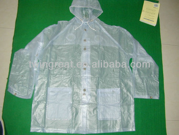 pe rain coat