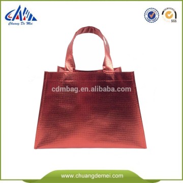 Embossing PP Non Woven Handle Bag Metallic Non Woven Bag