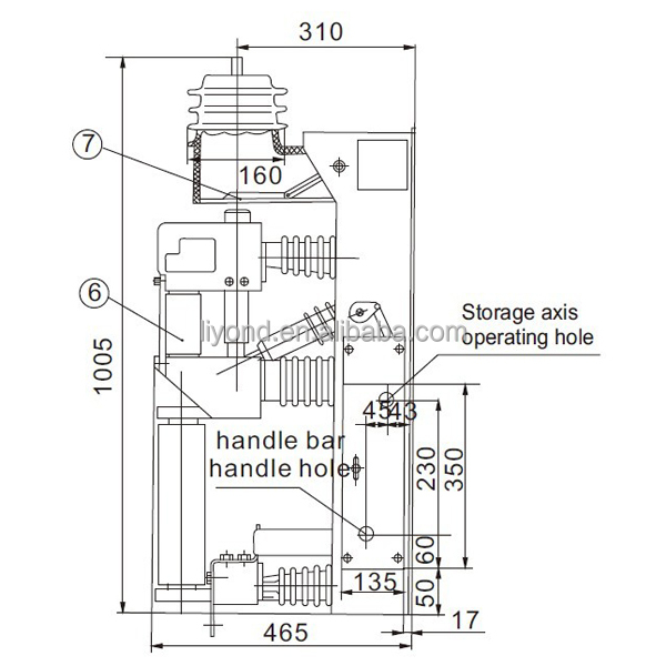 FZN25-12D AC HV high voltage electrical appliance 12kv 24kV 3 Phase switchgear vacuum load break switch