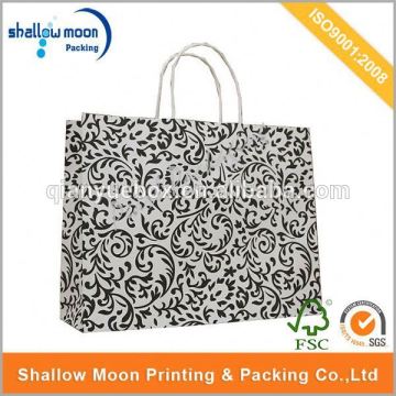 Printed logo white kraft paper bag