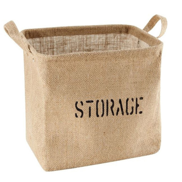 Burlap Jute Storage Baskets for Nursery and Playroom