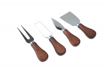 4PCS Cheese Knife Set In Wooden Handle