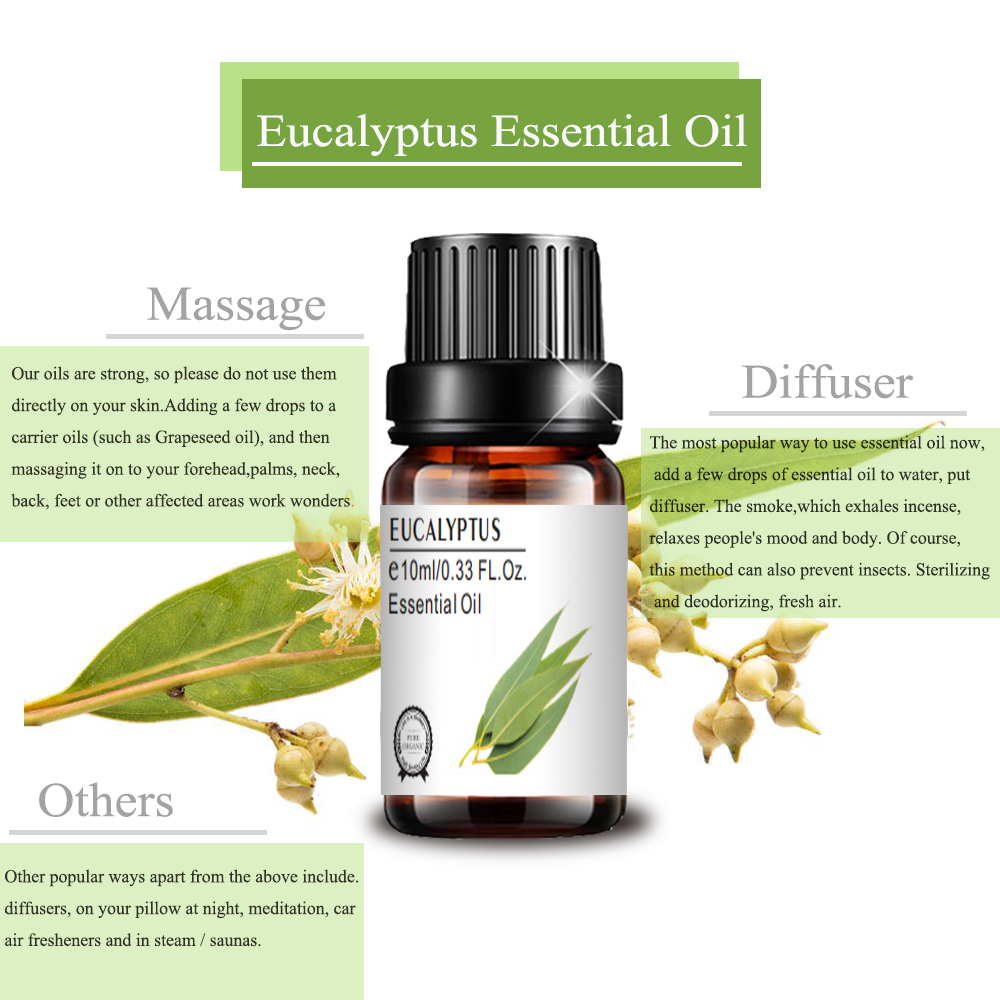 cosmetic grade whitening pure eucalyptus essential oil