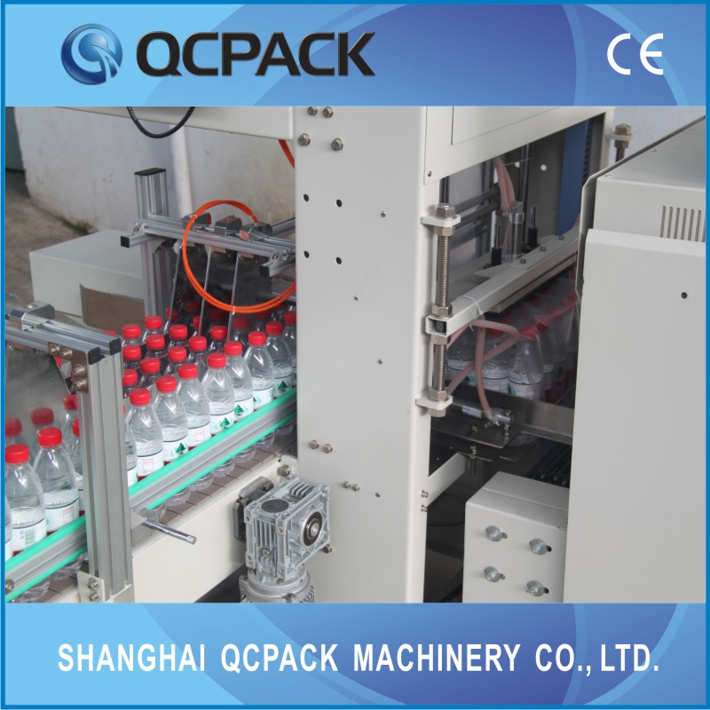 Glass bottle with tray shrink packaging machine