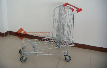 Double Layer Industrial Platform Trolleys Industrial Hand Trucks And Carts