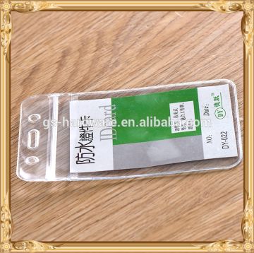 Clear id Badge card holder cover, Transparent Horizontal card holder cover, plastic cover for cards JX-024