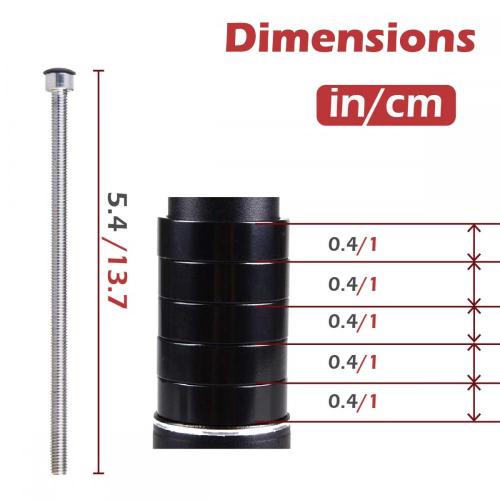 Przedłużenie szyi roweru Stem Raiser ze stopu aluminium 100 mm