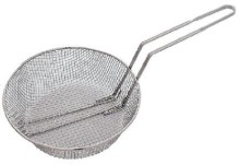 stainless steel french fries round basket wire basket dripping tray